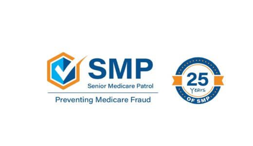 Senior Medicare Patrol (SMP) logo Preventing Medicare Fraud 25 years SMP